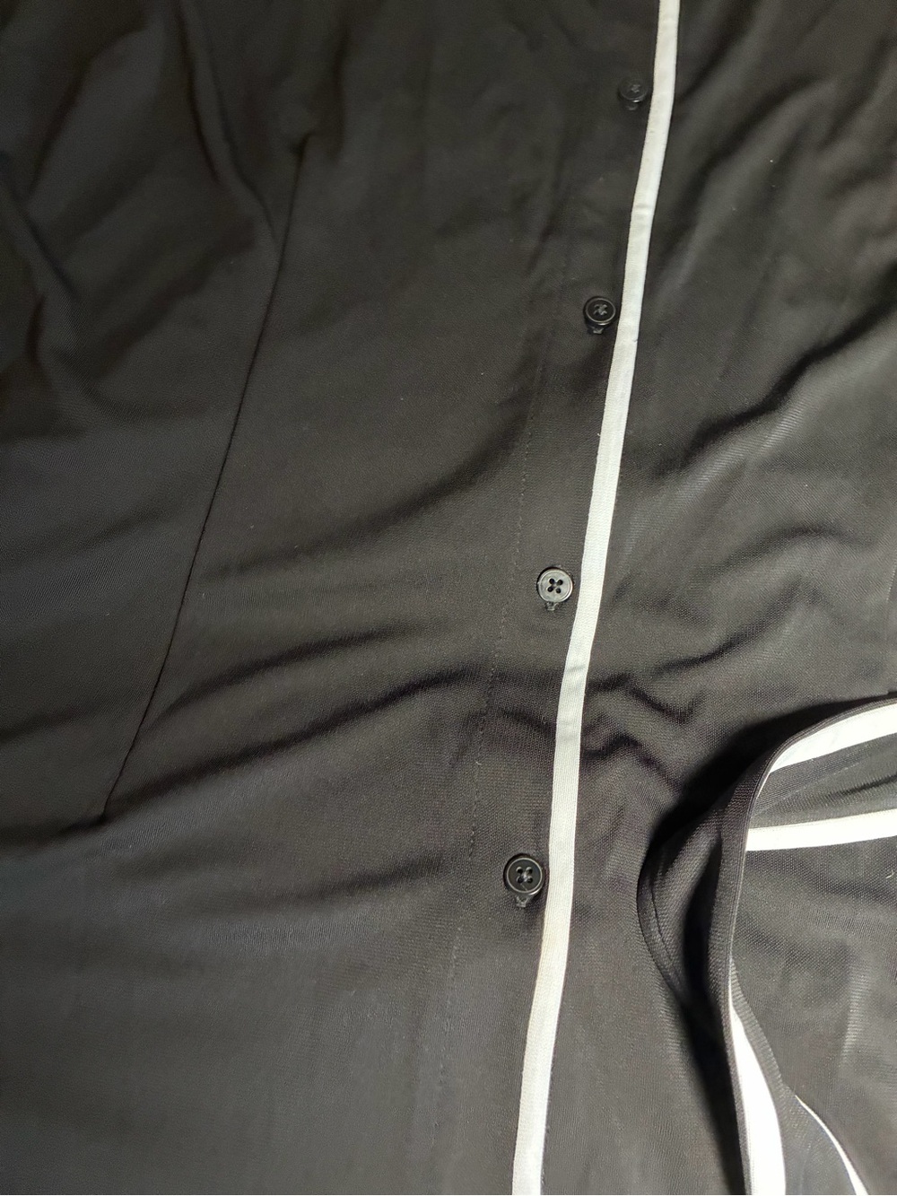 Talbots tipped jersey shirtdress in black with white contrast piping Trim - 2Xp - Picture 15 of 16